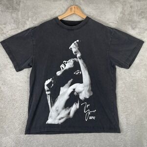UFC Jon Jones Shirt Mens Medium Black Graphic Streetwear MMA Tee